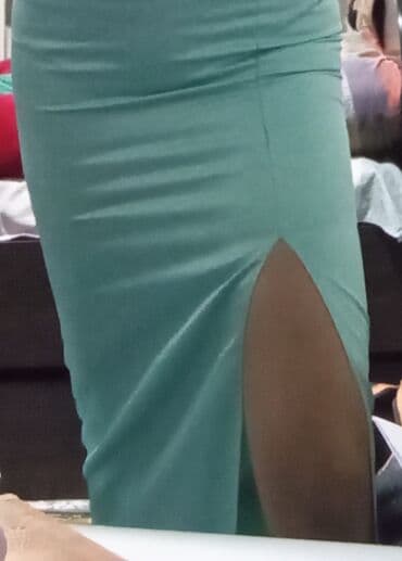 пляжная рубашка: Вечернее платье, А-силуэт, Длинная модель, Атлас, Без рукавов, Открытая спина, S — 3