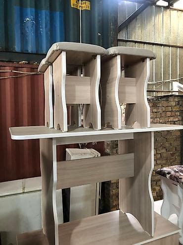 угалок стол стул: Кухонный стол и стул, Новый, Бесплатная доставка, цвет - Бежевый — 6