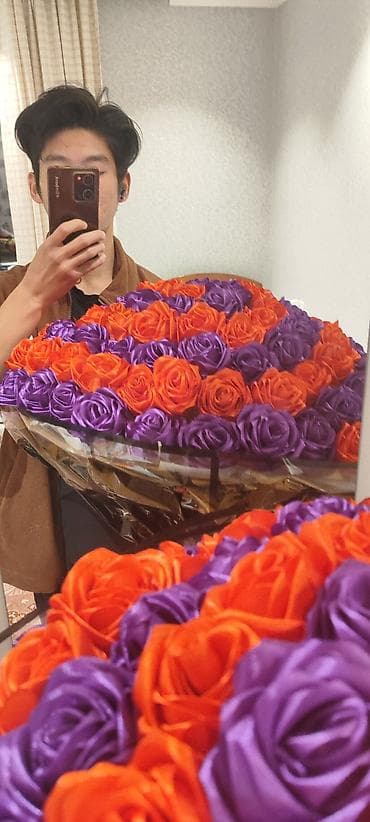 спортивный костюмы: Большой букет из 101 искусственной розы - Состав: плотные — 2