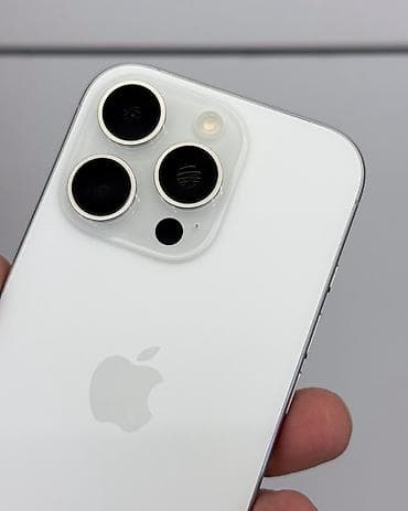 iphone 16 pro white: IPhone 16 Pro, Б/у, 128 ГБ, White Titanium, Защитное стекло, Чехол, Коробка, В рассрочку, 90 % — 4