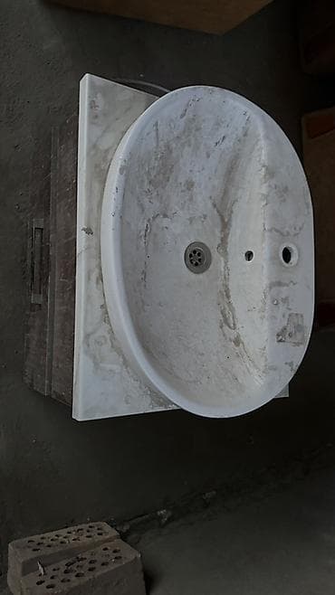 цена раковина с тумбой в ванную: Тумба для ванны, Новый, С раковиной, Дерево, Самовывоз, цвет - Коричневый — 2