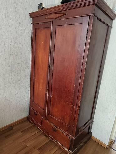 дерево мебель: Шифоньер, шкаф для одежды, Б/у, Прямой, Дерево — 1