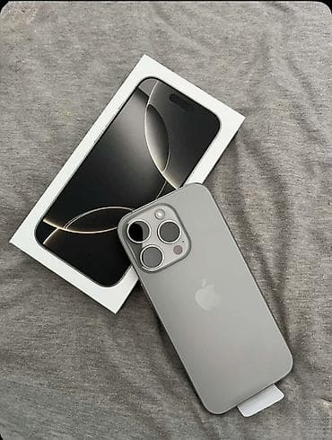 IPhone 16 Pro, Б/у, 128 ГБ, Natural Titanium, Коробка, 95 %