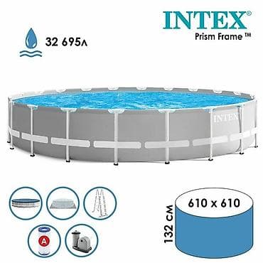 610: 610/132см. Intex 26756 Каркасный бассейн Prism Frame 32695л — 5