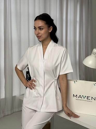 спецодежда бишкек цены: Медицинский костюм модель «МОНАКА» Ткань Турецкая не мнется держит — 1