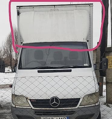сварка топливного бака: Ветровик на кабину Mercedes-Benz, Б/у — 4