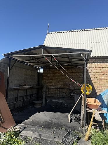 Дом и сад: Навес, Двускатный, Металл, Профнастил — 1