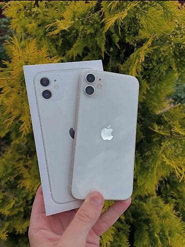 lphone 11: IPhone 11, Б/у, 128 ГБ, Белый, Защитное стекло, Коробка, 71 % — 1