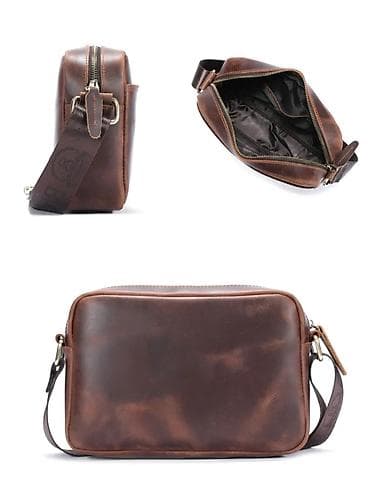 Классические сумки: Классическая сумка, Материал: Натуральная кожа, Регулируемый ремень, Мужские, Новый — 6