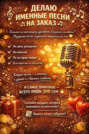 дизайн кафе: Песни на заказ — уникальный персональный подарок! - Тематики: ко Дню — 5