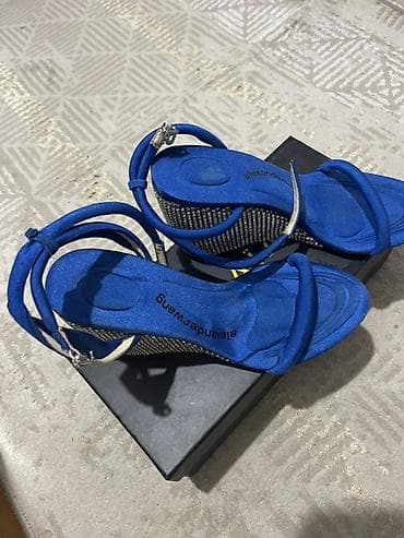 mcqueen: Босоножки, 37, Alexander McQueen, Новый, цвет - Синий, Самовывоз — 1