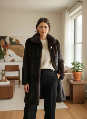 брендовая мужская одежда бишкек: Шуба, Норка, Длинная модель — 1