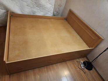 Шкафы: Кровать с подъемным основанием и ящиками для хранения - Материал — 8