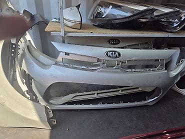 Автозапчасти: Бампер передний для Kia (оригинал), серебристый. Особенности: - — 1