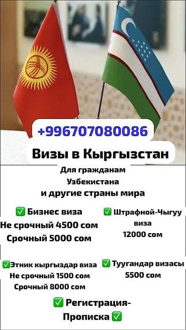 Виза+Регистрация-Прописка. Оформление виз в Кыргызстан для граждан