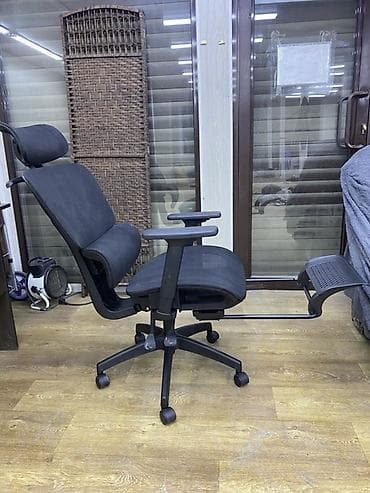 офисные стул: Офисное кресло, С колесиками, цвет - Черный — 2