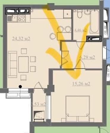 8: 1 комната, 55 м², Технопарк Элитка, 10 этаж, ПСО (под самоотделку) — 3