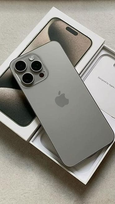 ipone 15: IPhone 15 Pro, Б/у, 256 ГБ, Natural Titanium, Коробка, 88 % — 1