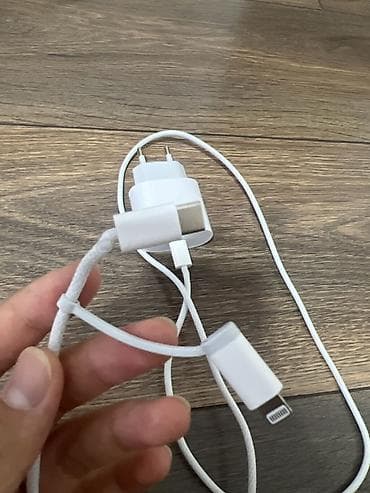 Зарядное устройство для смартфонов: сетевой адаптер + плетёный кабель