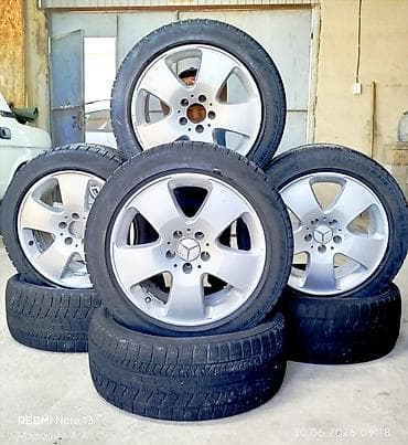 Унаа: Дөңгөлөктөр монтажда 225 / 50 / R 17, All-season, Колдонулган, Комплект, Жеңил унаалар, Куйма, тешиктери - 5 — 10