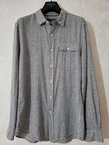 Мужская рубашка, L, XL, Новый, цвет - Серый, Самовывоз, Платная доставка