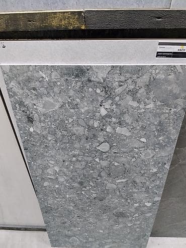 серый гранит: Керамогранит под терраццо/камень, серо‑графитовый - Формат крупный — 1