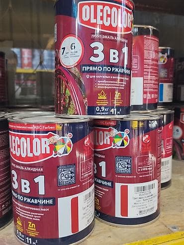 ржавчины: Алкидная грунт-эмаль OLECOLOR 3 в 1 «Прямо по ржавчине». Назначение — 1