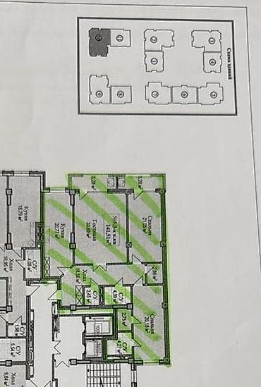 алайская 35: 3 комнаты, 141 м², Ак-Кеме (старый аэропорт) Элитка, 11 этаж, ПСО (под самоотделку) — 4