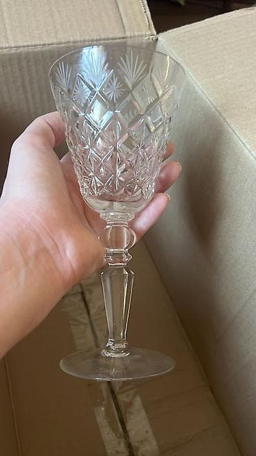 хрустальный графин: Набор из граненого стекла/хрусталя в классическом стиле: - Овальная — 2