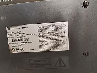 ТВ и видео: На зап.части или под восстановление.
LG LED 42E59TS — 2