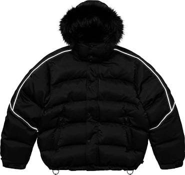 Пуховик, Короткая модель, Китай, С мехом, С капюшоном, Оверсайз, XL