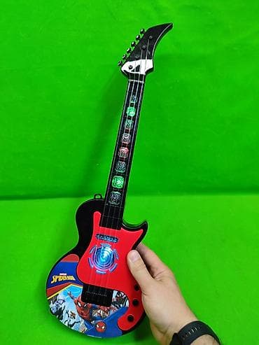 музыкальный гитара: Гитара Человек Паук игрушка музыкальная🎸 Комплектация товара: гитара — 2