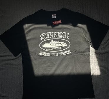 Футболка Supreme “Rules The World” (черная) - Цвет: черный с