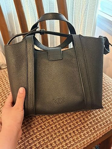 nike 37: PINKO — стильная кожаная сумка, чёрная Продаю оригинальную сумку — 3