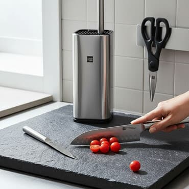 мантышница из бамбука: 🔥Набор ножей с подставкой HuoHou Stainless Steel HU0095 — 2