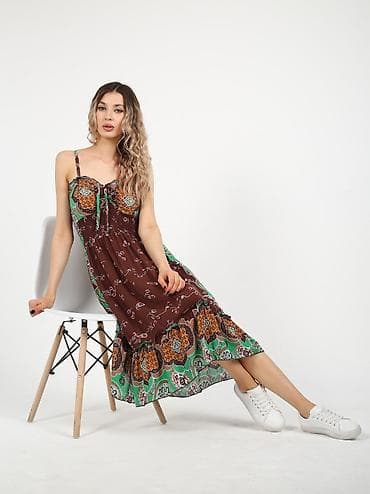 Кофты, свитеры: Сарафаны размер стандартный (42-48) ткань штапель производство Инди — 9