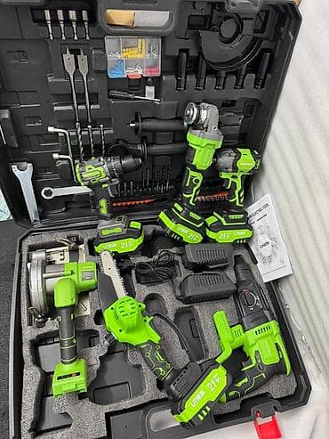 Сантехнические инструменты: Набор аккумуляторного электроинструмента 21V в чемодане Состав — 1