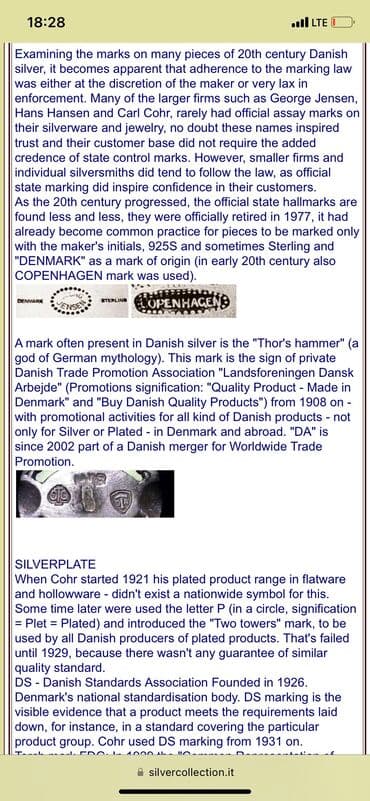 монеты разных стран: Серв. ложка. Серебро. Дания. 1928 г. Апробирована мастером Christian — 5