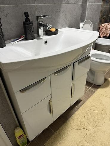 тумба раковина: Тумба для ванны, С раковиной, цвет - Белый — 4