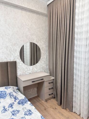 квартира долгий срок ош: 2 комнаты, Агентство недвижимости, С мебелью полностью — 4