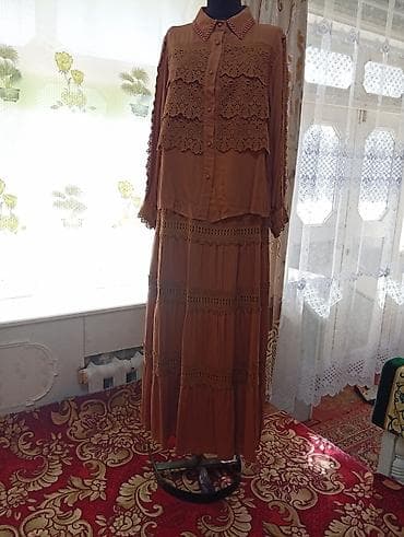 часы seiko бишкек: Женский комплект в едином стиле карамельно-коричневого оттенка: блузка — 5