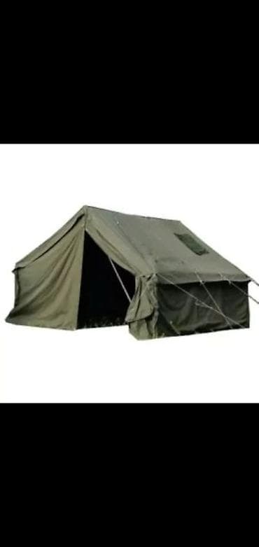 военная сетка: Палатка Б/У безкаркасная (армейского типа), просторная, цвет — хаки — 1