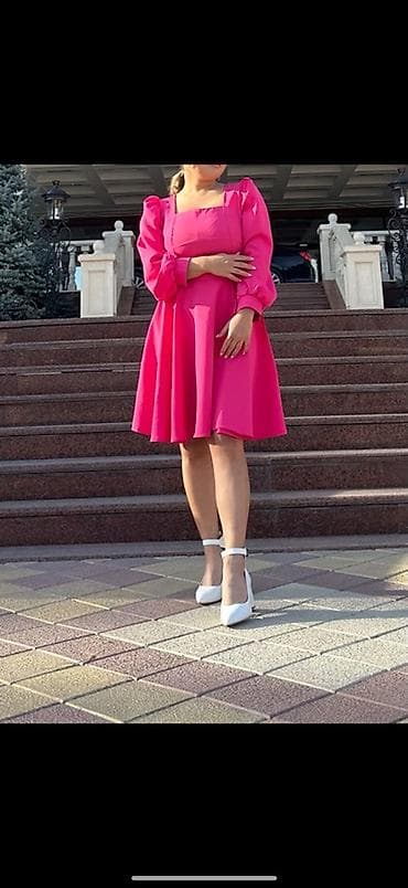 платья короткие: Повседневное платье, Короткая модель, L — 1