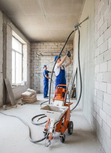 Дизайн, проектирование: Механизированная штукатурка стен Профессиональное нанесение — 1