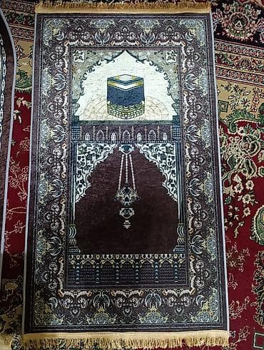 глем палас: Жайнамаз, Дорожный/складной, цвет - Коричневый — 5