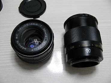 Продаю два советских объектива+ фотоаппарат- Гелиос- 44 М-7мс 5.8мм — 4