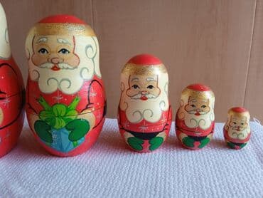 флаг кыргызстана 1898: Матрёшка новогодняя дед Мороз ( семиместка, 7 шт в одной) высота 21 см — 7