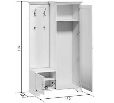 металлические шкафы для одежды: Шкаф - вешалка Кентаки Белорусской фабрики БРВ. Элегантный — 3