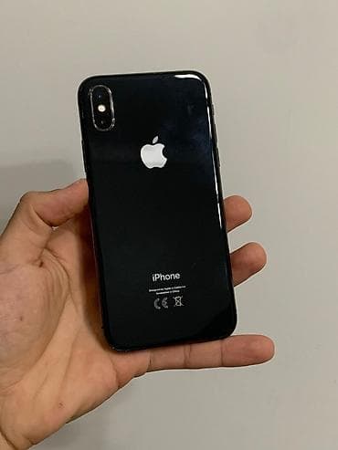 IPhone X, Б/у, 256 ГБ, Черный, Чехол, 100 %