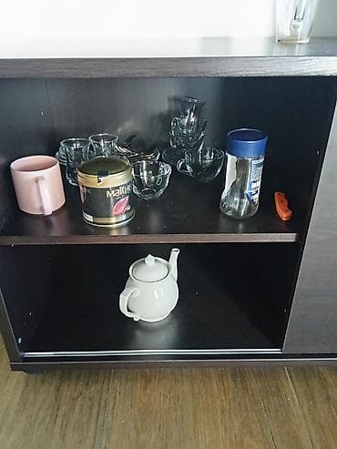 Офис шкафтары: Кеңсе эмереги комплекти, Шкаф, ДСП, түсү - Күрөң — 1